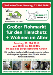 Flohmarkt für den Tierschutz am 22. Mai 2016
