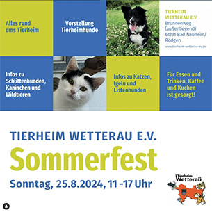 Unterstützung für Sommerfest des Tierheims Wetterau