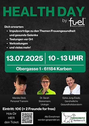Health Day am 13.07.2025 zugunsten des Tierschutzes